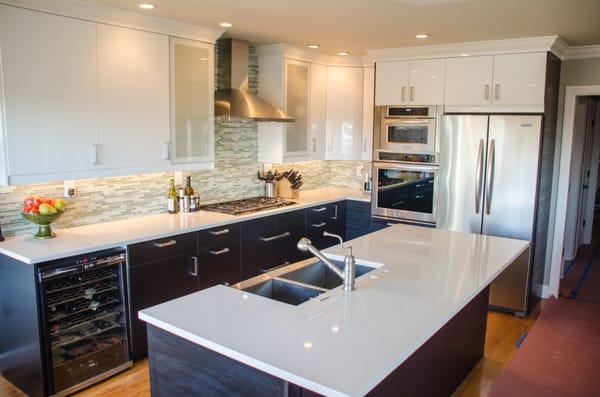 Modern Kitchen with Traditional Molding