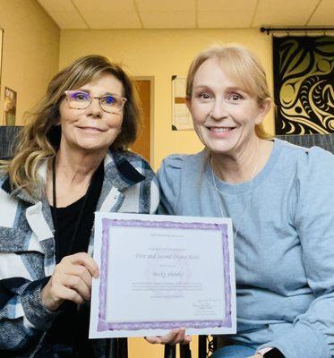 Reiki class graduate.