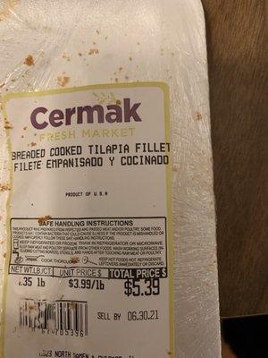 So the USDA recommends freezing cooked fish at 0 degrees F for no more than 3 months.  Check the sell by date on this fish.