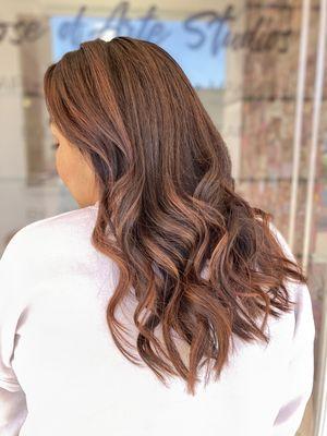 Fall Balayage with Grey coverage