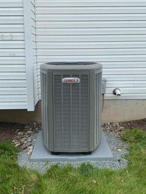 Lennox outdoor portion of a fresh install