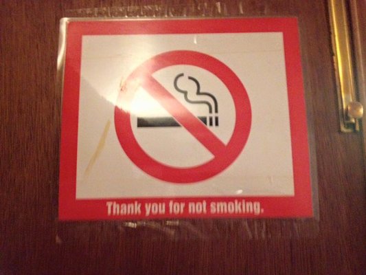 Smoking is permitted in the bar area ONLY