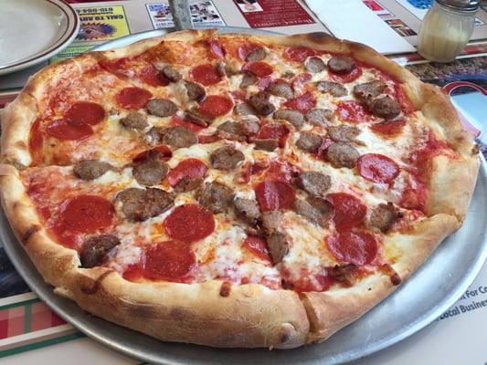 Large Pepperoni & Italian Sausage Pizza