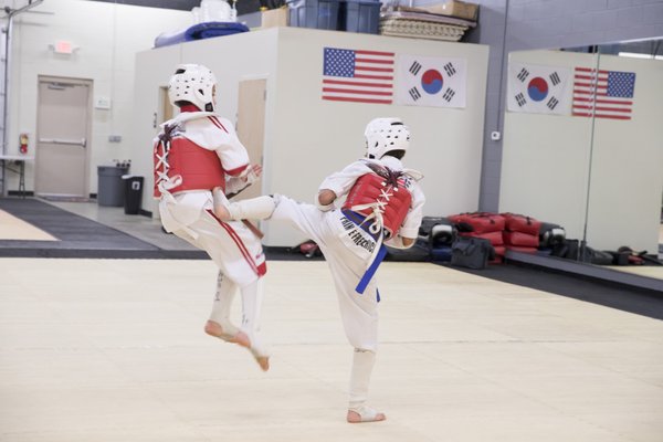 Students of all ages learn Tae Kwon Do,  an official Olympic Sport