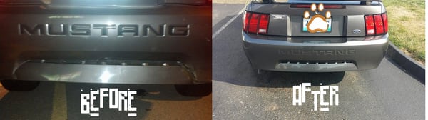 My rear bumper before and after.