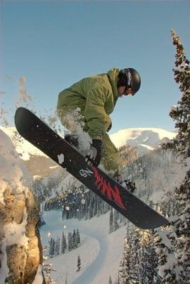 Snowboarding in Taos