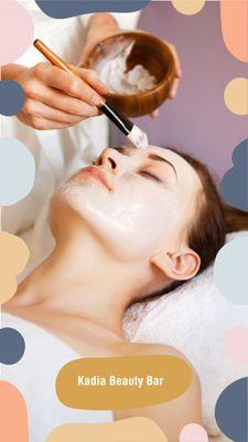 Customized facials for women, men and teens by kadias beauty bar inside the Reyna Salon