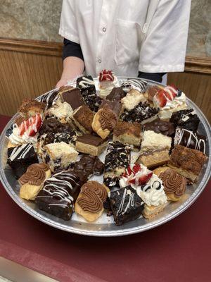 Made on site assorted dessert tray