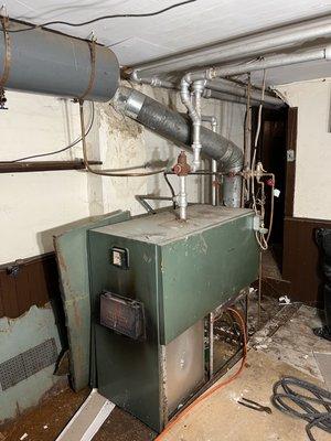 Old oil boiler swap