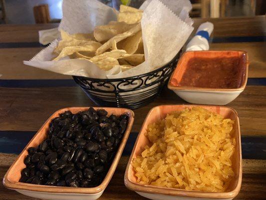 Black beans and Mexican rice