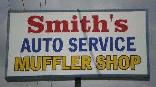 Smith's Auto Service & Muffler Shop sign at 612 Bell Fork Rd Jacksonville,NC