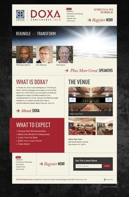 Website design for 2010 Doxa Leadership Conference