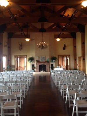 Wedding ceremony at Fossil Pointe