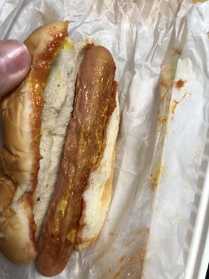 This is a "well done " hot dog