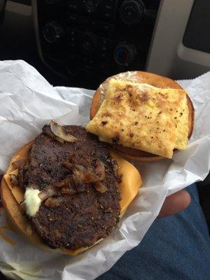 Steak  Egg  and Cheese  Bagel