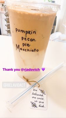 Pumpkin Pecan Pie Iced Macchiato