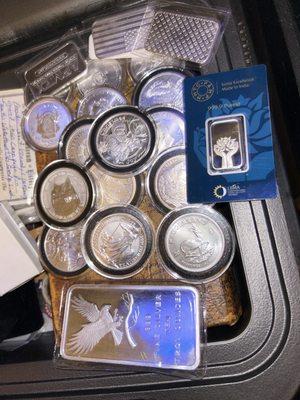 My little silver hoard I've built from shopping at Diemers.