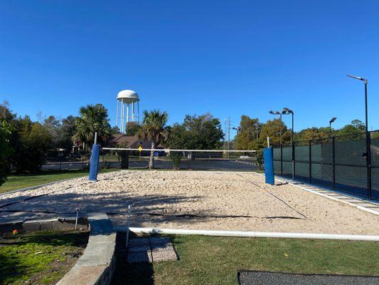 Our beach tennis court.