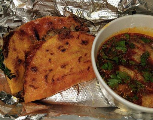 Beef Birria Tacos with Consume