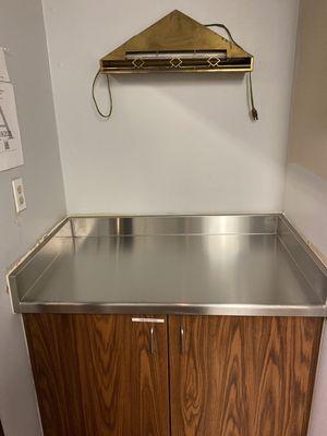 Small stainless steel counter