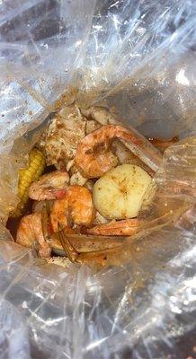 Snow Crab Legs & Shrimp (no head) Combo