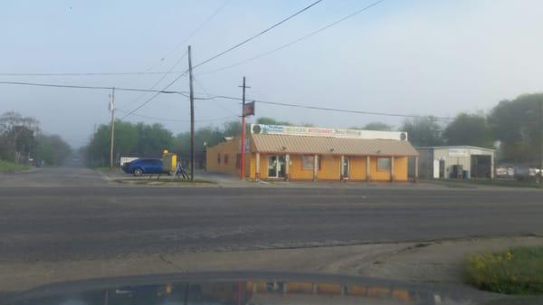 View of Jesus Maria from across the street.  The Beeville city pool is right behind me.