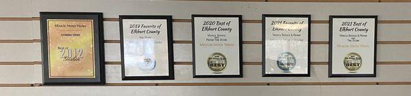 Awards for being the best tire store in Elkhart county