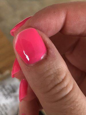 First broken nail on Sunday. I thought it was just a fluke til the next one broke.