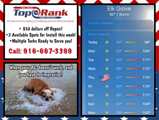 Top Rank Heating and Air Conditioning Inc.