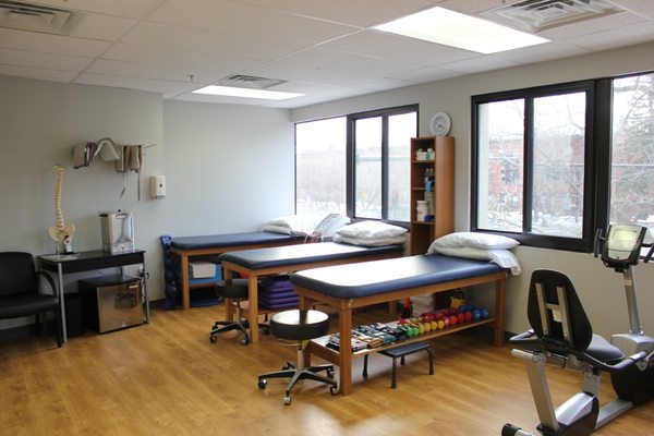 Treatment Area - our clinic provides an open and friendly atmosphere with comfortable treatment tables and many educational resources.