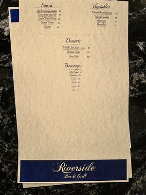 Menu back