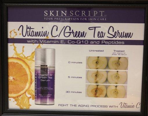 Vitamin C Green Tea Serum for all skin types.