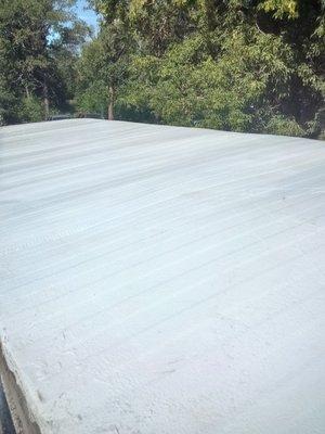 Thermoplastic roof coating for metal roof leaks