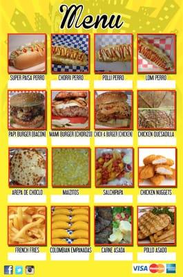 Perros Express Foodtruck Menu