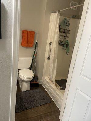 Beware: no apartment has a bathroom with enough room for a wheelchair and has a huge step up to shower.