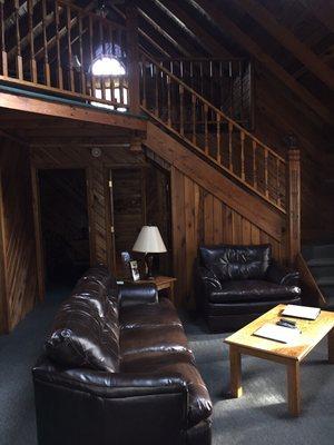 Living area at Adventures Lodge