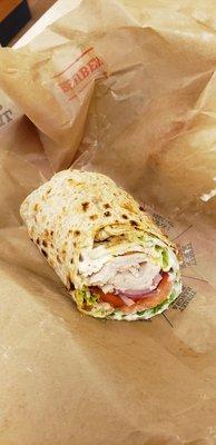 Turkey and swiss wrap.