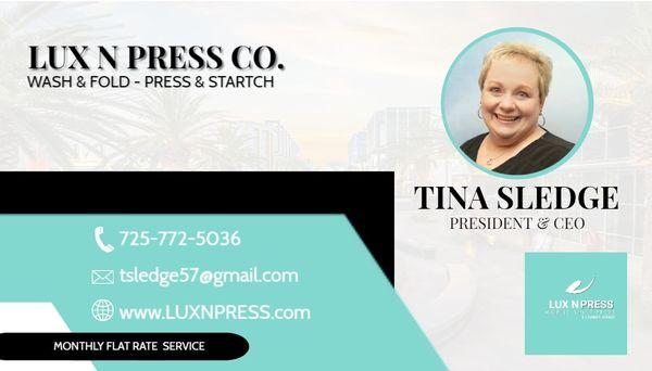 TINA SLEDGE PRESIDENT AND CEO