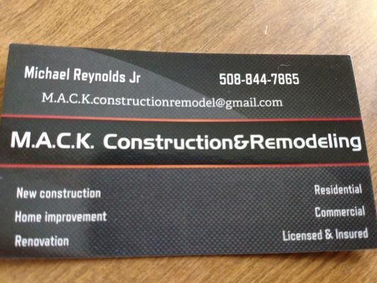 M.A.C.K. Construction & Remodeling