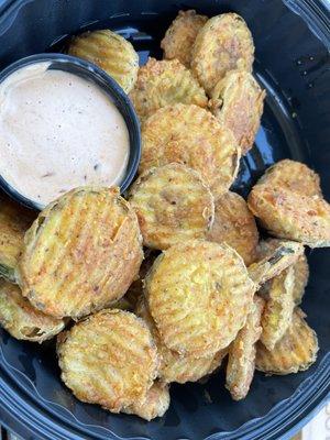 FRIED PICKLES
 Cornmeal Battered