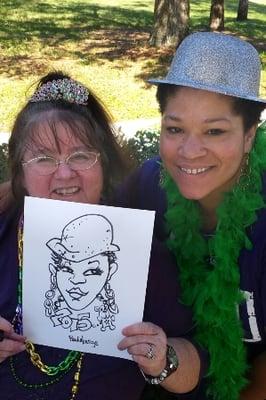 Orlando Caricature Artist . Paula Face only caricatures only 1-2 minutes.
 The terrific souvenir of any corporate or special event.