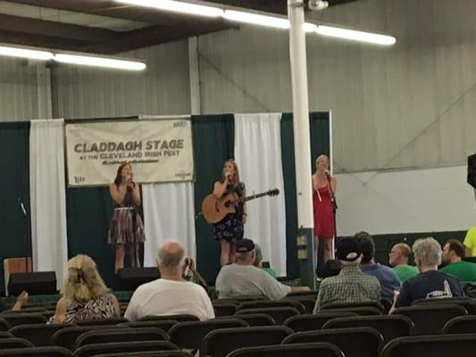 The Ellis Sisters.  Great trio of sisters who sang and played guitar and flute!  Great sound of beautiful Celtic voices!!!