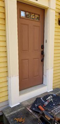 Entry door trim repairs