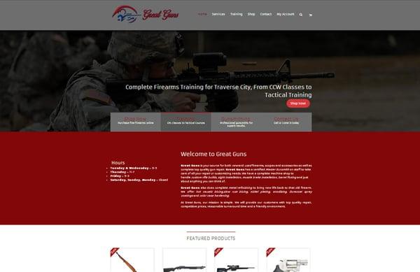 Dynamic, Responsive, Web Design for Gun Shops