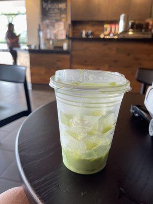 Green Iced Green Tea Latte