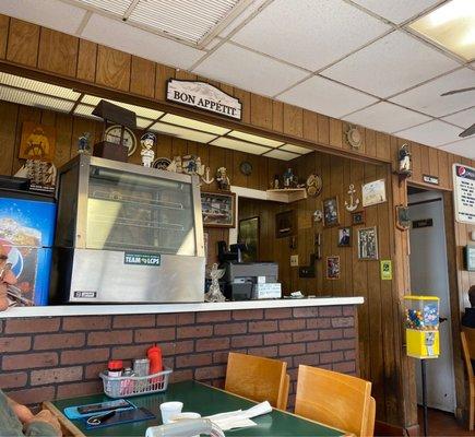 Partial view of indoor of restaurant. October, 2022.