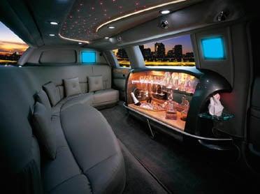 Travel in a luxury limousine with your favorite music on your i pod playing.