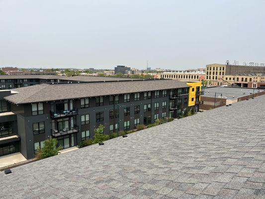 Repair done for the ridge vents in apartment buildings. This will ensure appropriate airflow and a cooler attic.