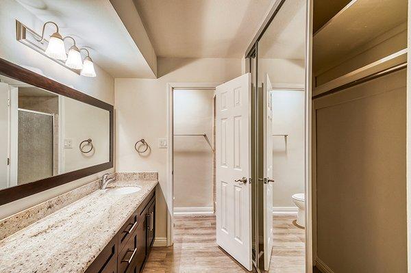 Mirrored oversized closet at Mediterranean Village Apartment Homes