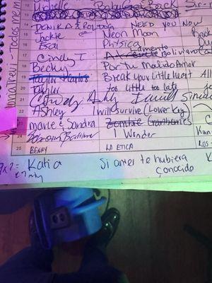 Kareoke list